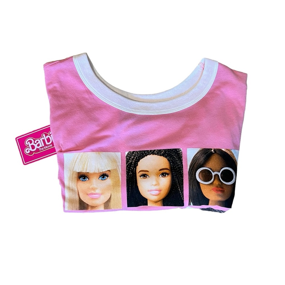 Pink Selfie Barbie Short Sleeve Tee Shirt Top sz XL The Barbie Movie Attire NWT